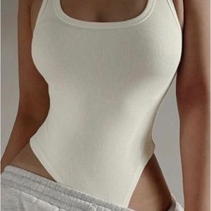 White tank top bodysuit